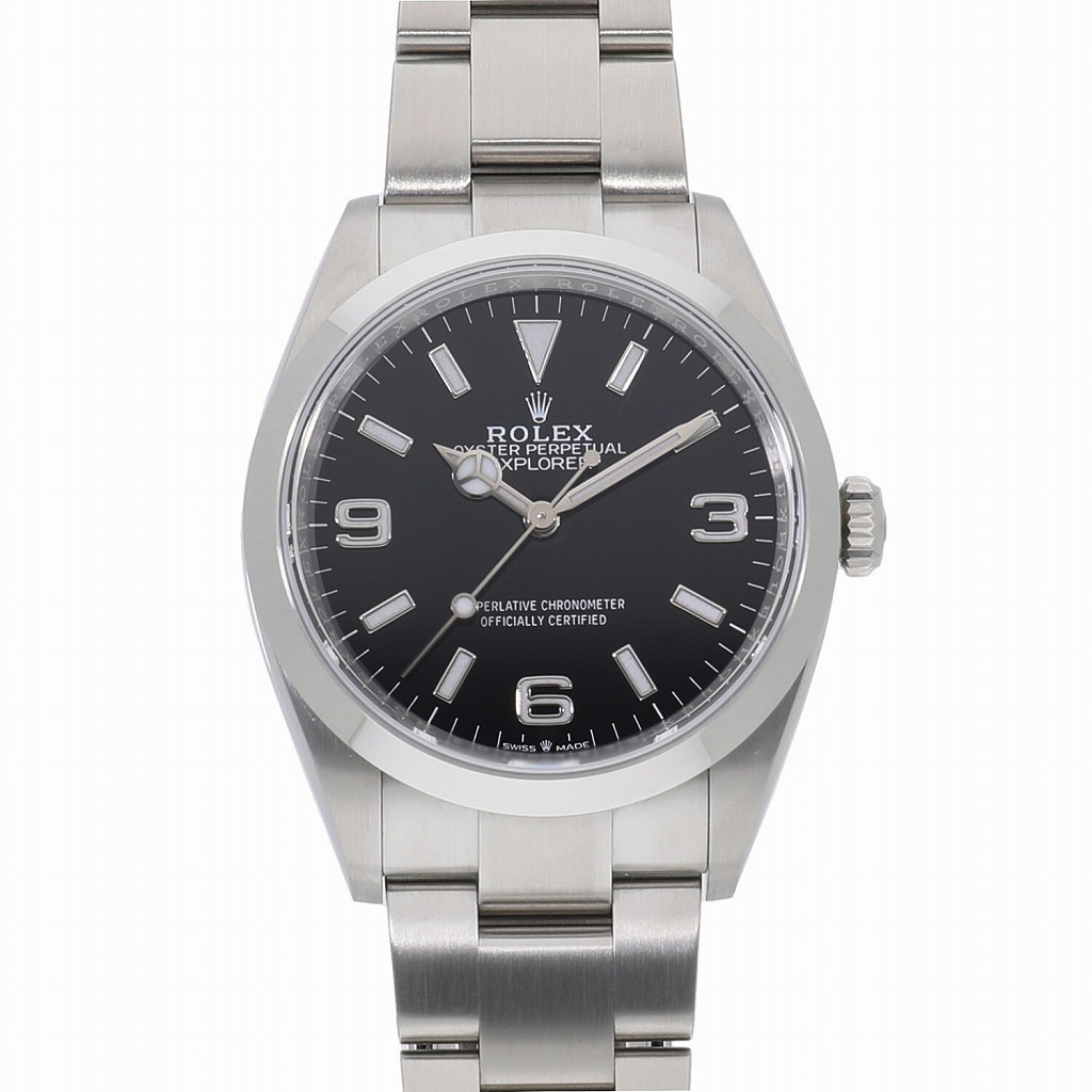 [未使用]ロレックス エクスプローラー I ブラック 124270 ランダム メンズ