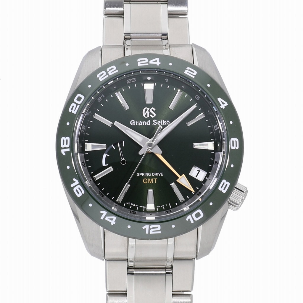 [中古]セイコー グランドセイコー スポーツコレクション スプリングドライブ GMT グリーン SBGE257 / 9R66-0BB0 メンズ