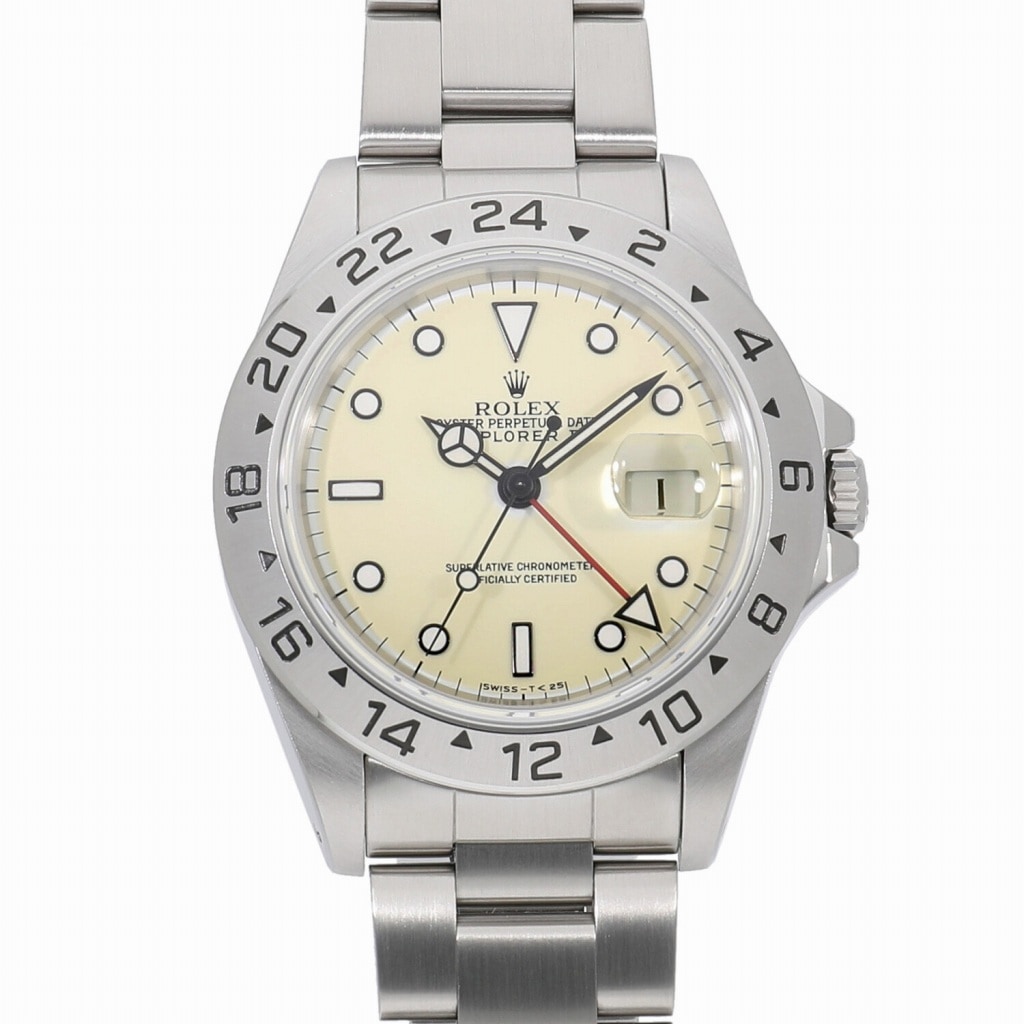 [中古]ロレックス エクスプローラーII アイボリー 16570 T番 メンズ