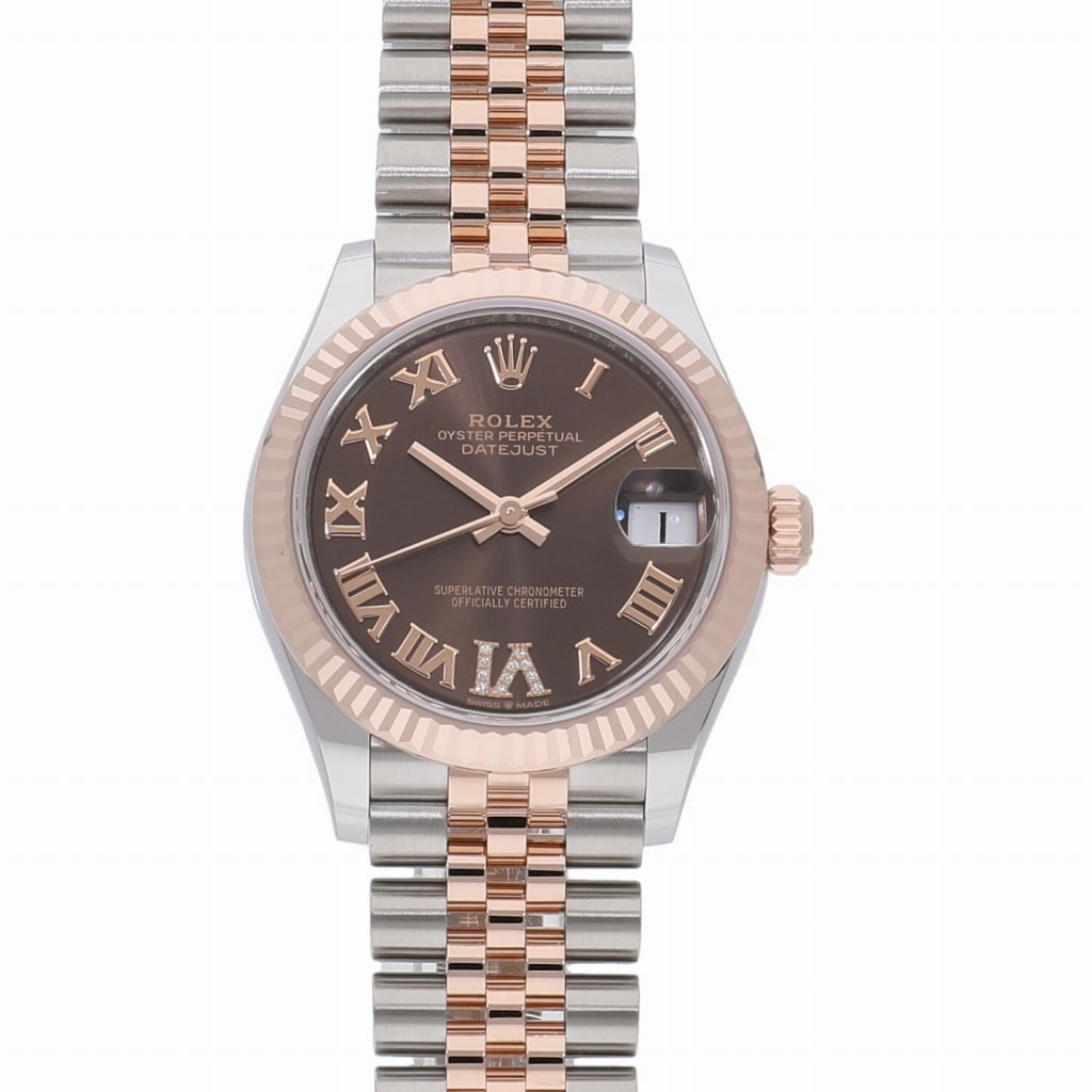 [未使用]ロレックス デイトジャスト 31 	チョコレート×VIダイヤ 278271 ランダム ユニセックス