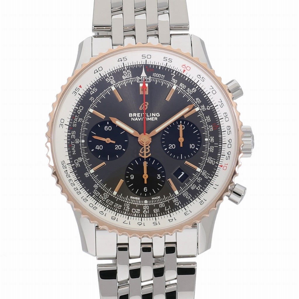 [中古]ブライトリング ナビタイマー B01 クロノグラフ 43 グレー UB0121211F1A1 メンズ