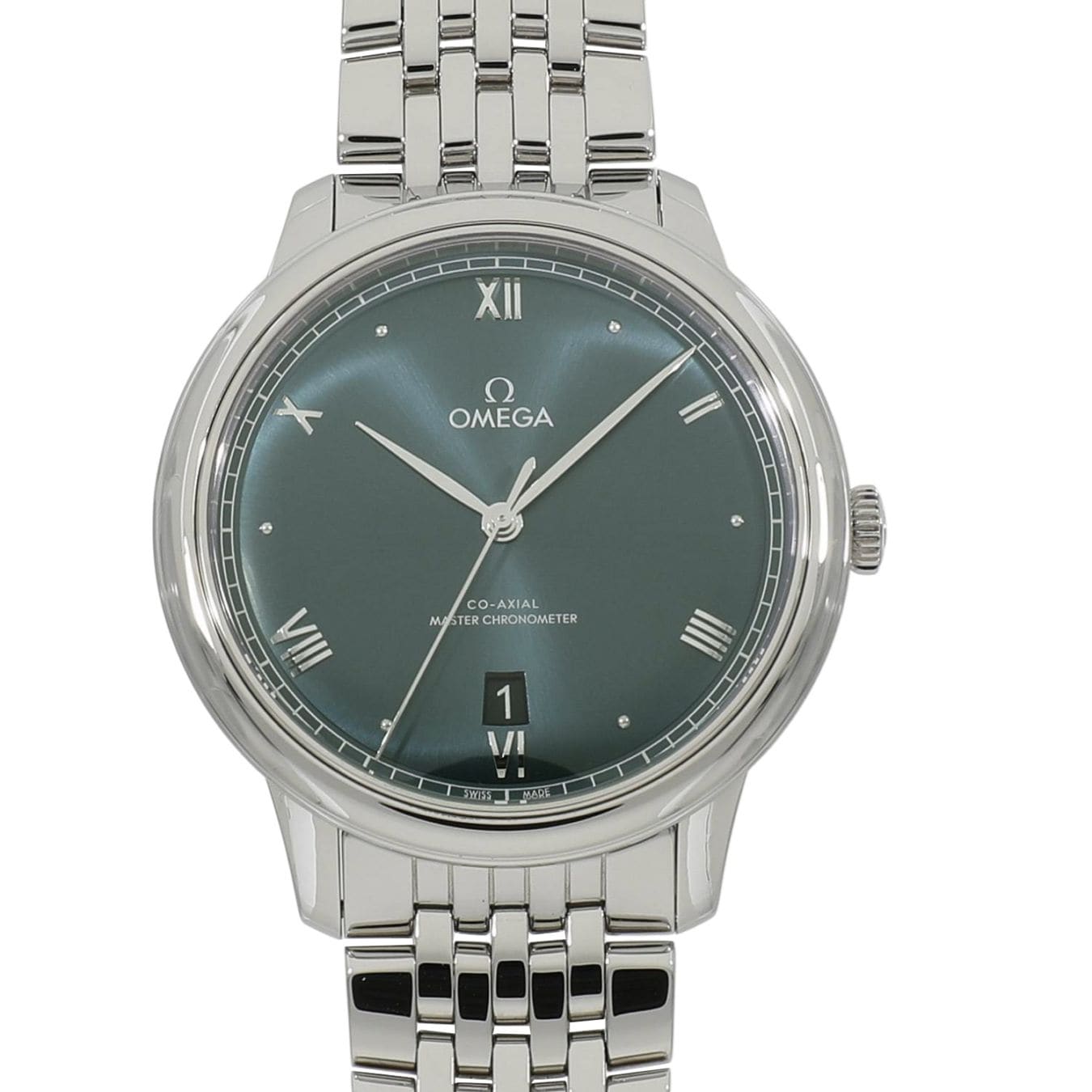 [新品]オメガ デ・ヴィル プレステージ コーアクシャル マスタークロノメーター 434.10.40.20.10.001 グリーン メンズ