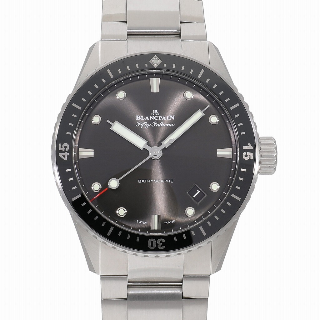 [中古]ブランパン フィフティ ファゾムズ バチスカーフ グレー 5000-1110-71S メンズ【PD】