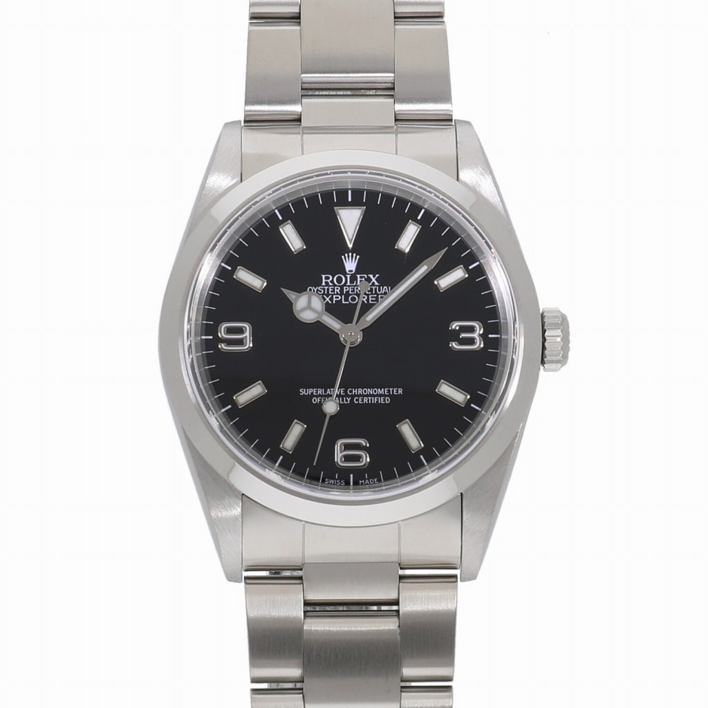 [中古]ロレックス エクスプローラーI ブラック 14270 P番 メンズ