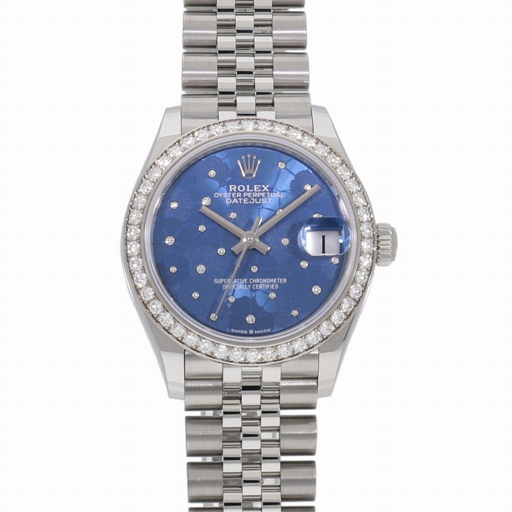[未使用]ロレックス デイトジャスト31 アズーロブルーフローラルモチーフ 278384RBR ユニセックス