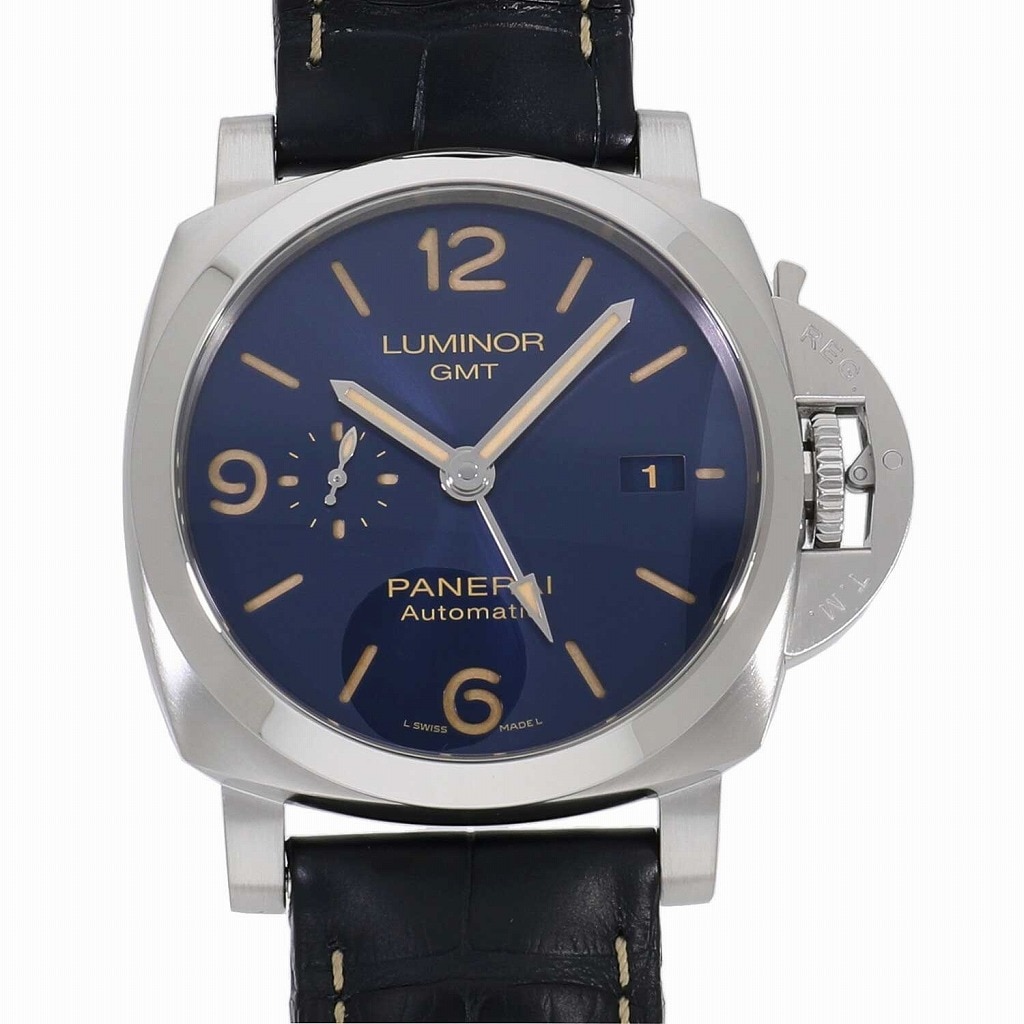 [中古]パネライ ルミノール GMT 44MM ブルー PAM01033 V番 メンズ