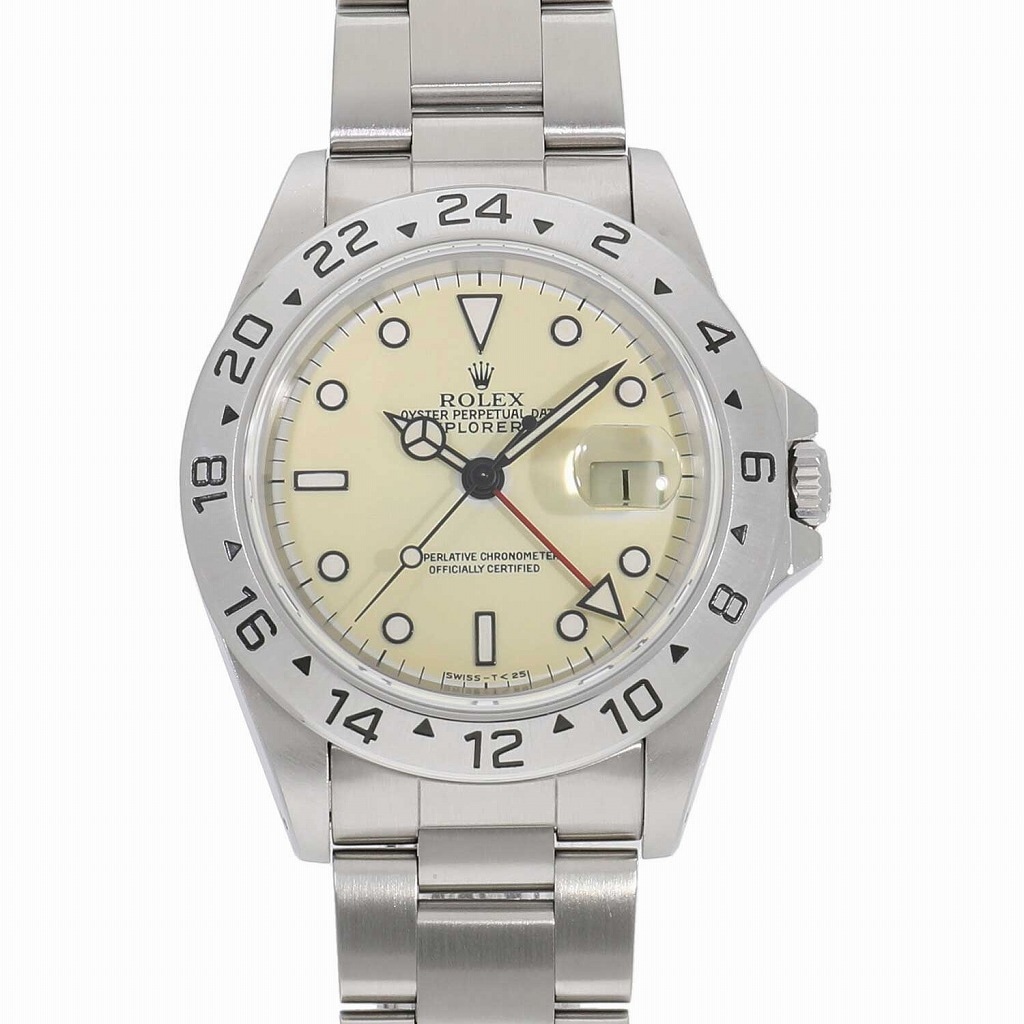 [中古]ロレックス エクスプローラーII アイボリー 16570 T番 メンズ