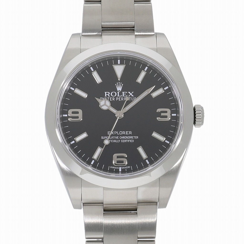 [中古]ロレックス エクスプローラー I ブラックアウト ブラック 214270 ランダム メンズ