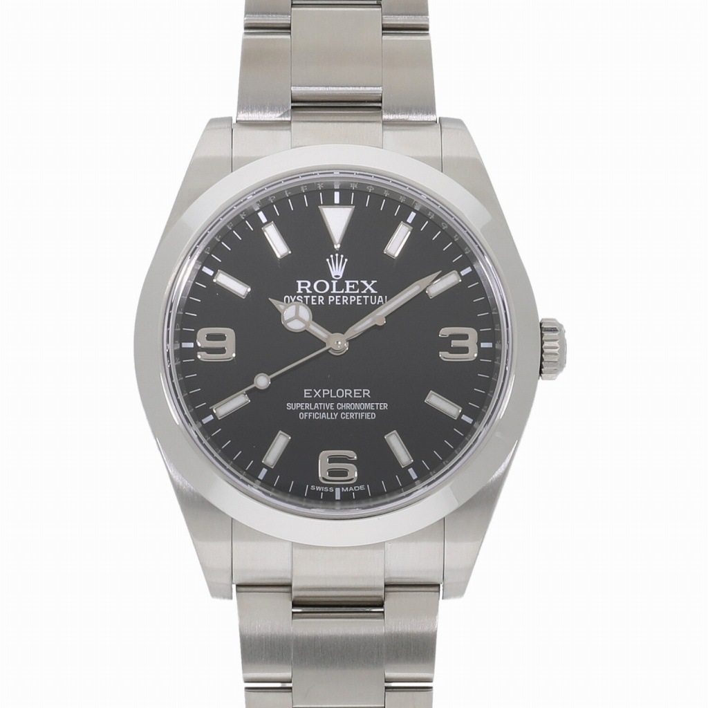 [中古]ロレックス エクスプローラー I ブラックアウト ブラック 214270 ランダム メンズ