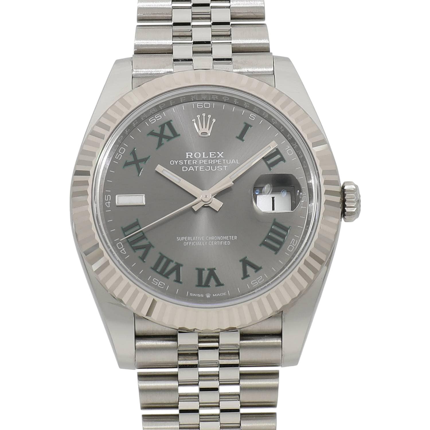 [新品]ロレックス デイトジャスト 41 126334 スレートローマ メンズ