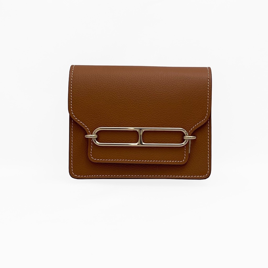 [新品]エルメス ルリ・スリム ゴールド ヴォーエヴァーカラー ゴールド/ライム シャンパンゴールド金具