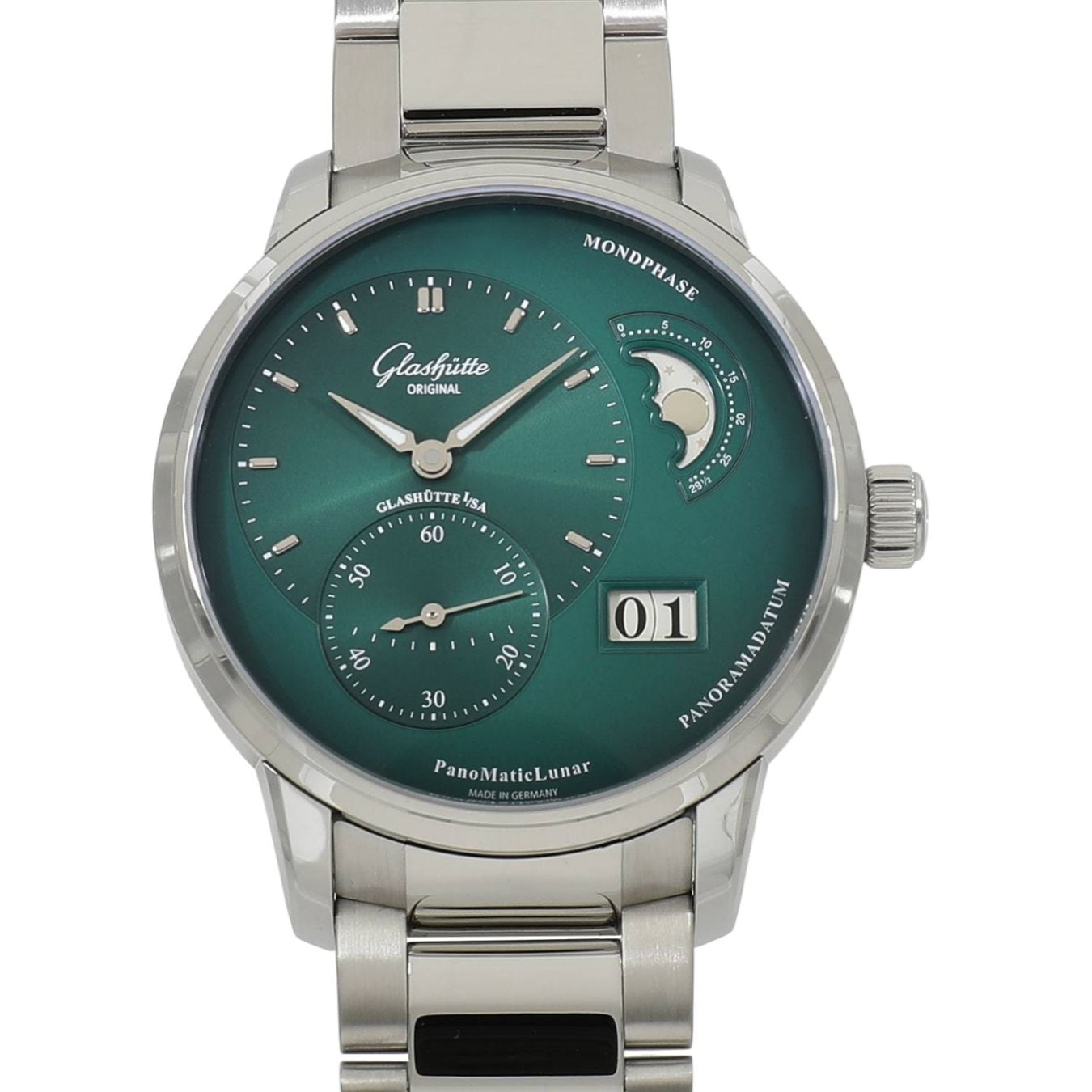 [新品]グラスヒュッテオリジナル パノマティック ルナ 1-90-02-46-32-70 グリーン メンズ