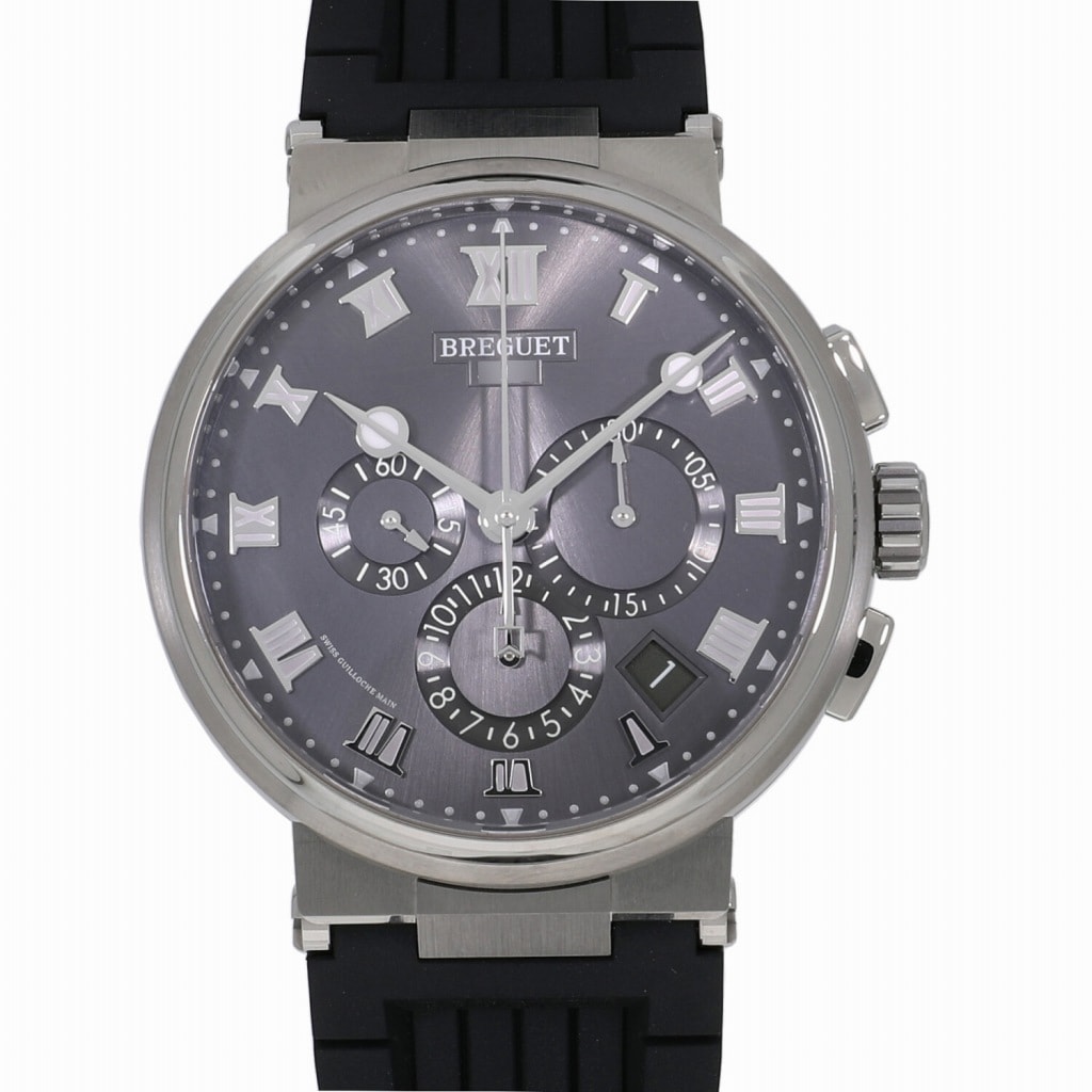[中古]ブレゲ マリーン クロノグラフ 5527 グレー 5527TI/G2/9WV メンズ