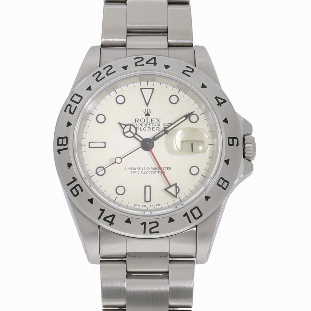 [中古]ロレックス エクスプローラーII 16570 T番 アイボリー メンズ
