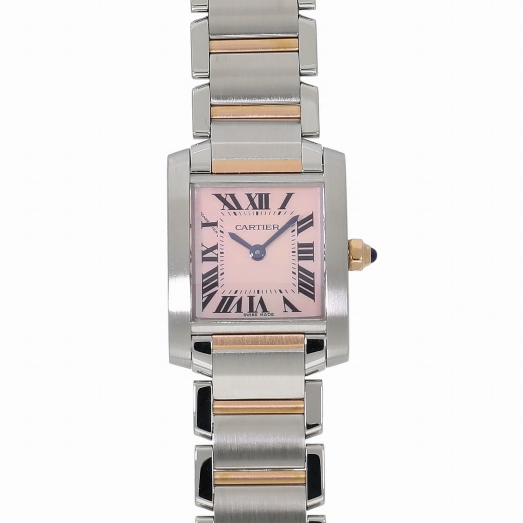 C7037 | [中古]カルティエ タンクフランセーズ SM W51027Q4 ピンク