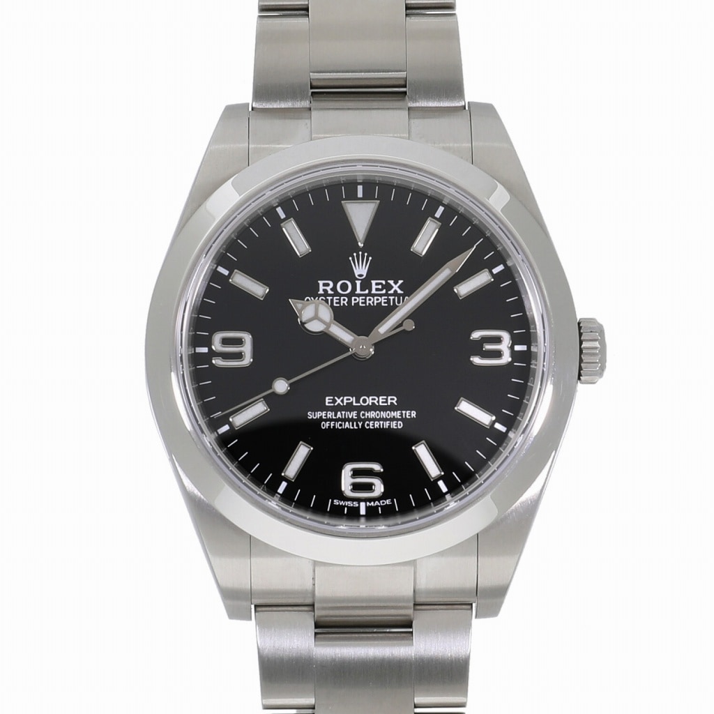 [中古]ロレックス エクスプローラー I 214270 ランダム ブラック メンズ