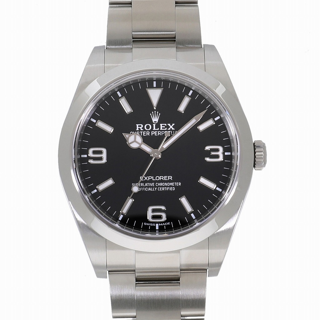 [中古]ロレックス エクスプローラー I 214270 ランダム ブラック メンズ