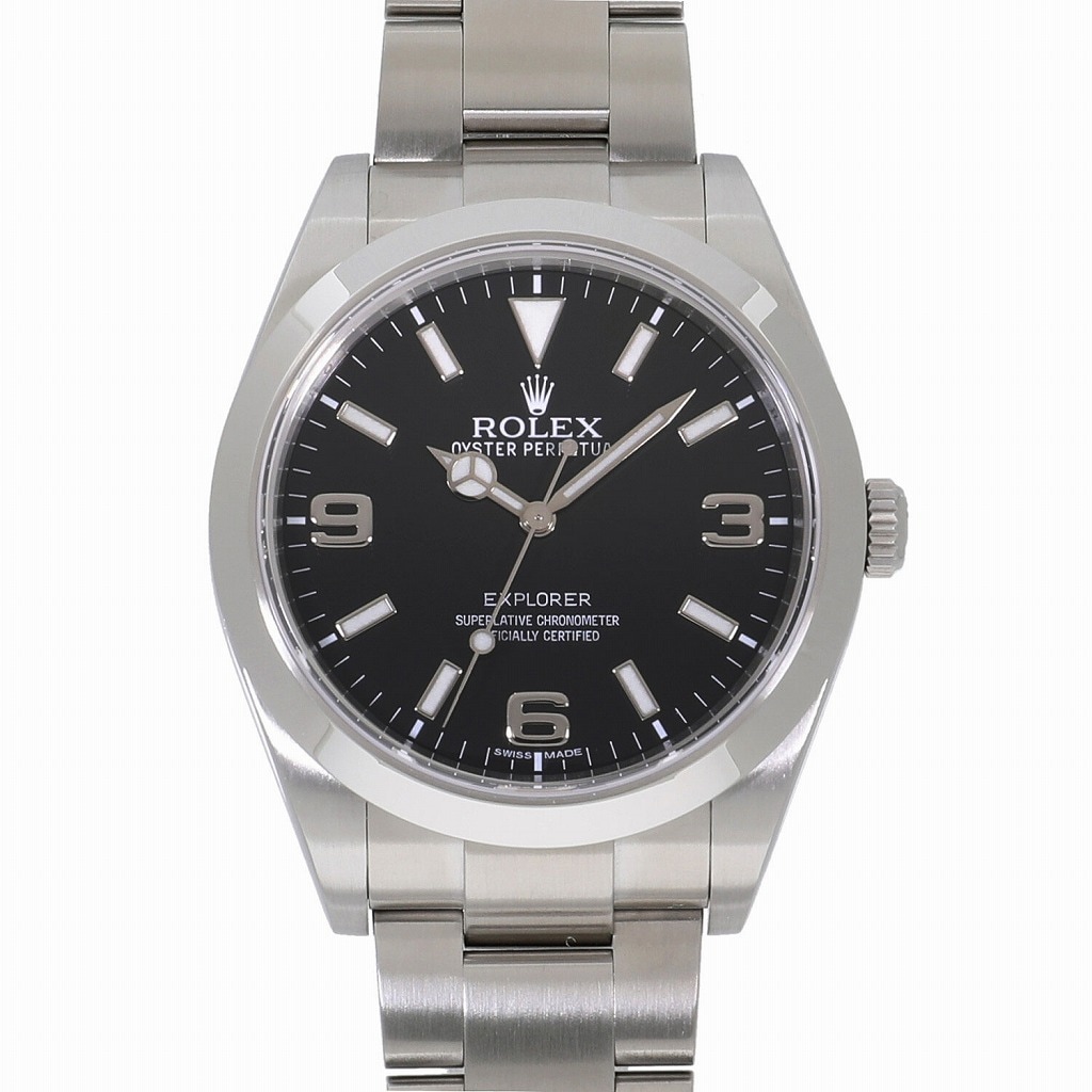 [中古]ロレックス エクスプローラー I ブラックアウト 214270 ランダム ブラック メンズ