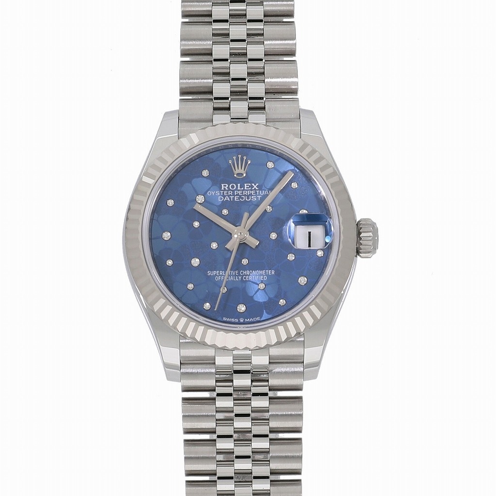 [未使用]ロレックス デイトジャスト 31 278274 ランダム アズーロブルーフローラルモチーフ ユニセックス
