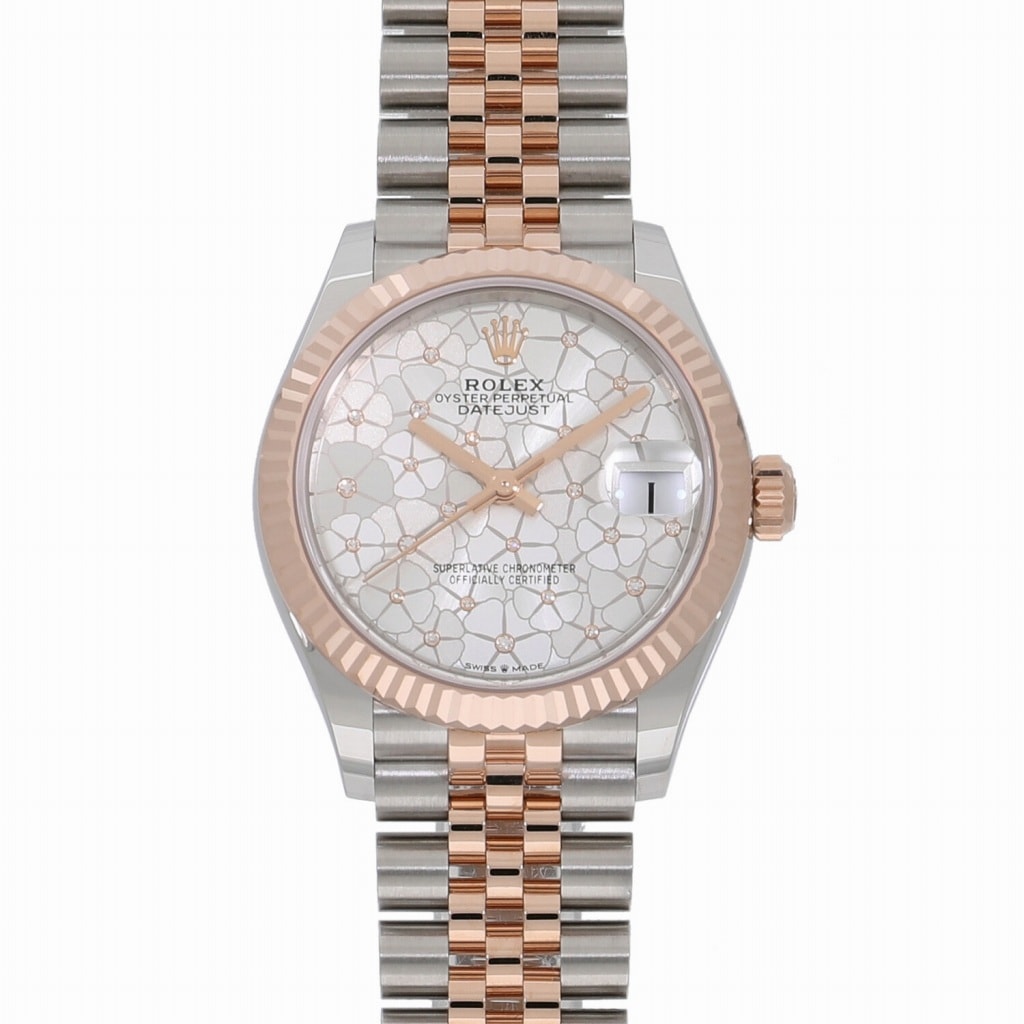 [未使用]ロレックス デイトジャスト 31 278271 ランダム シルバーフローラルモチーフ ユニセックス