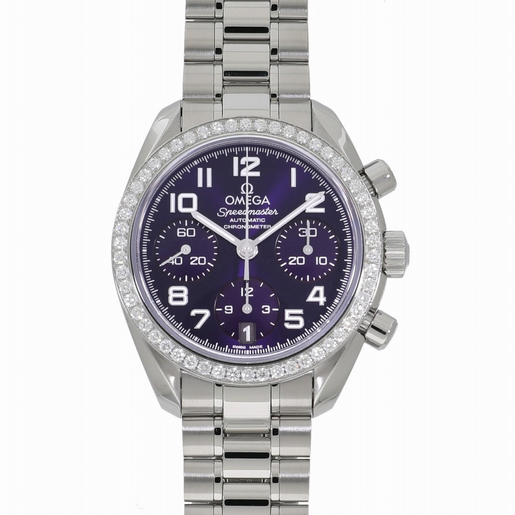 [中古]オメガ スピードマスター クロノグラフ 38MM 324.15.38.40.01.001 バイオレット ユニセックス