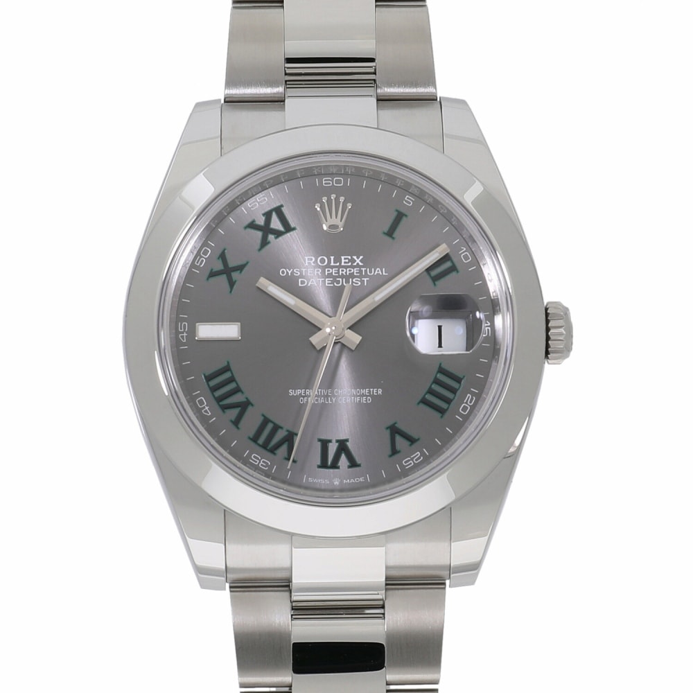 [未使用]ロレックス デイトジャスト 41 126300 ランダム スレートローマ メンズ