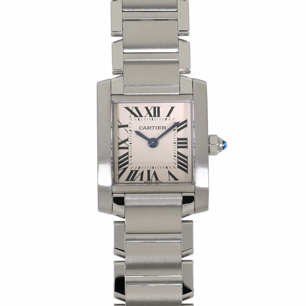 [中古]カルティエ タンクフランセーズ SM W51008Q3 アイボリー レディース
