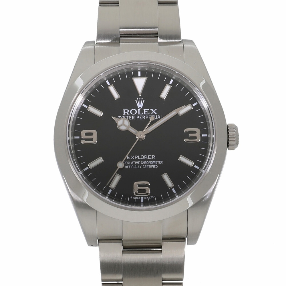 [中古]ロレックス エクスプローラー I ブラックアウト 214270 ランダム ブラック メンズ