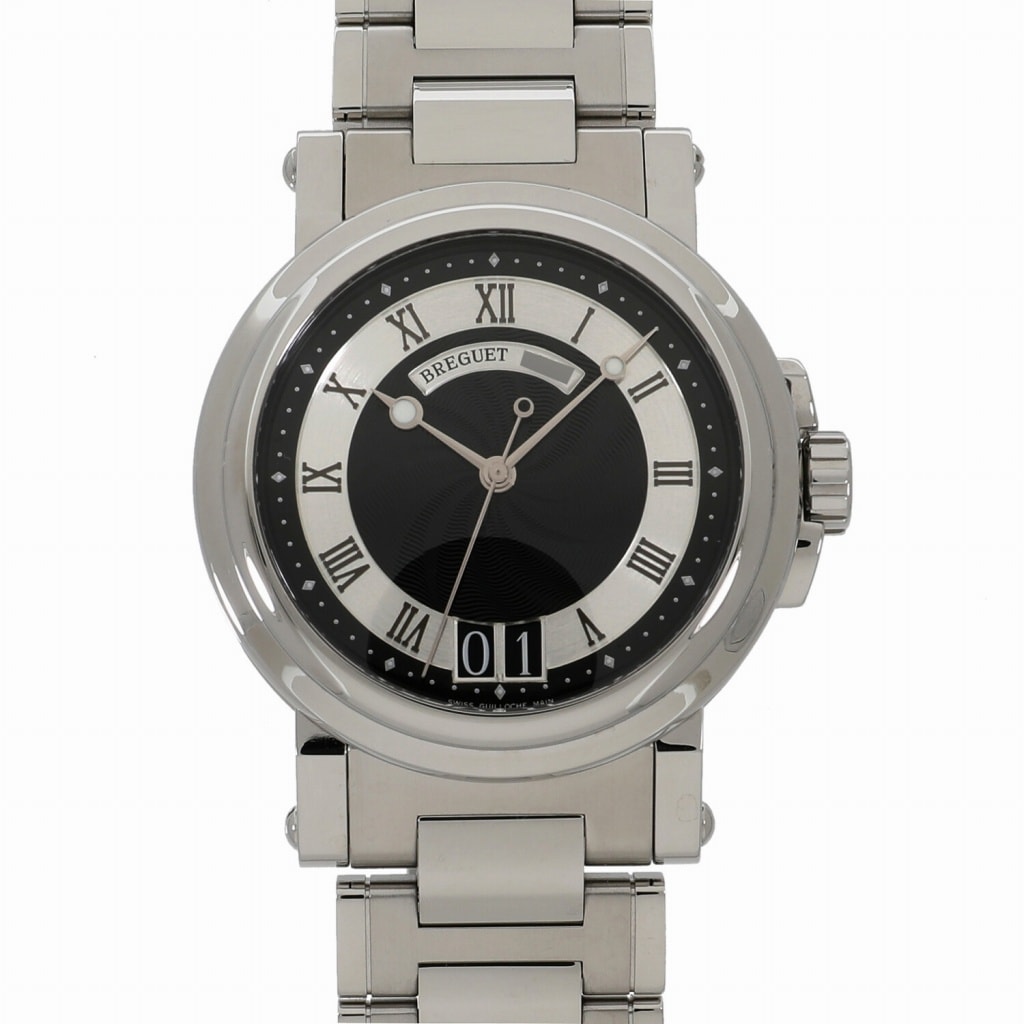 [中古]ブレゲ マリーンII ラージデイト 5817ST/92/SMO ブラック メンズ