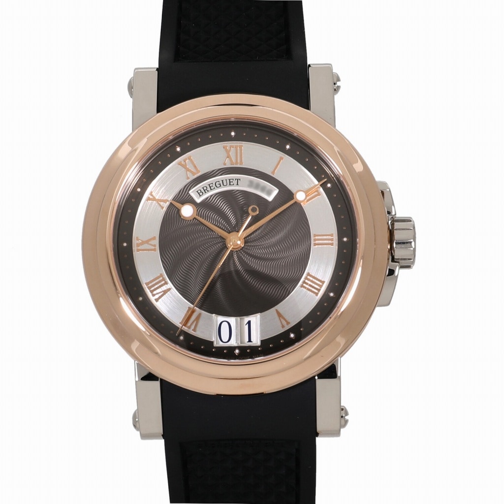 [中古]ブレゲ マリーン II ラージ デイト 5817BE/Z2/5V8 グレー×シルバー メンズ