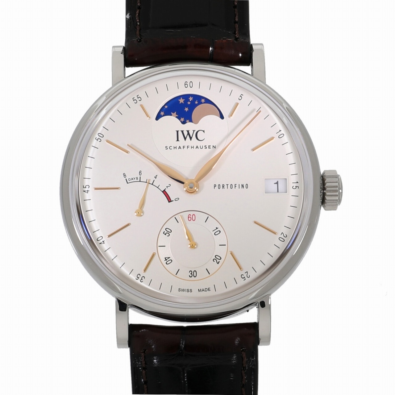[新品]IWC ポートフィノ ハンドワインド ムーンフェイズ IW516401 シルバー メンズ