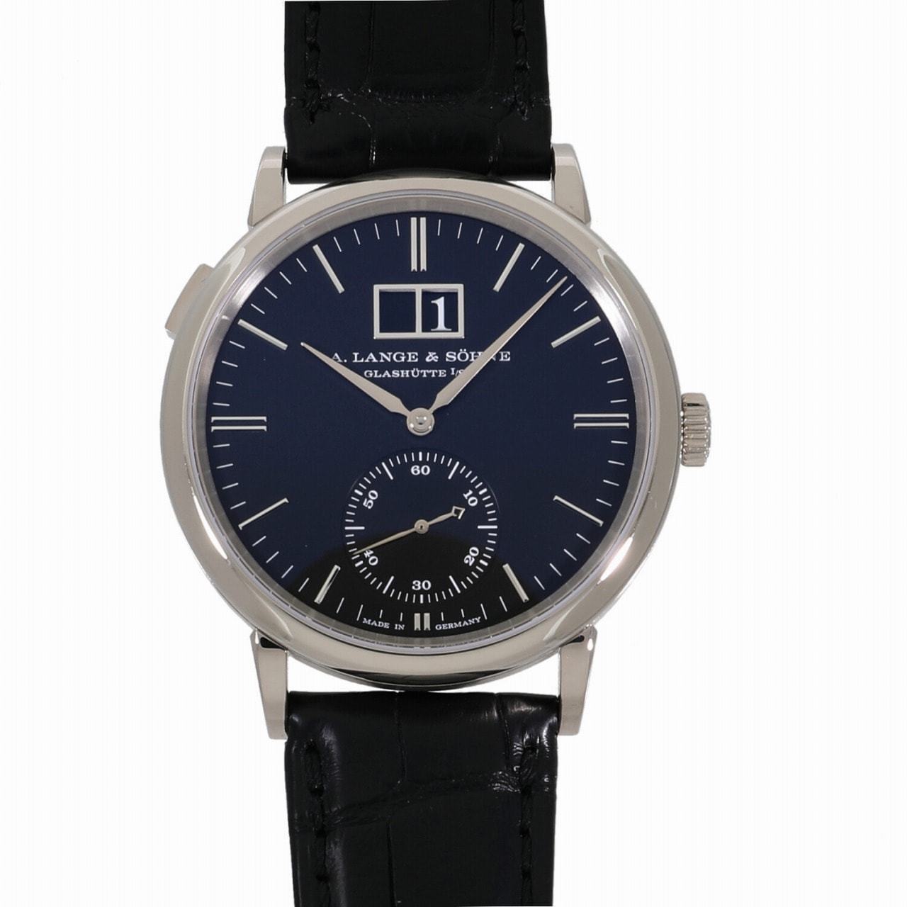 [中古]ランゲ&ゾーネ サクソニア アウトサイズデイト 381.029 / LS3813AD ブラック メンズ