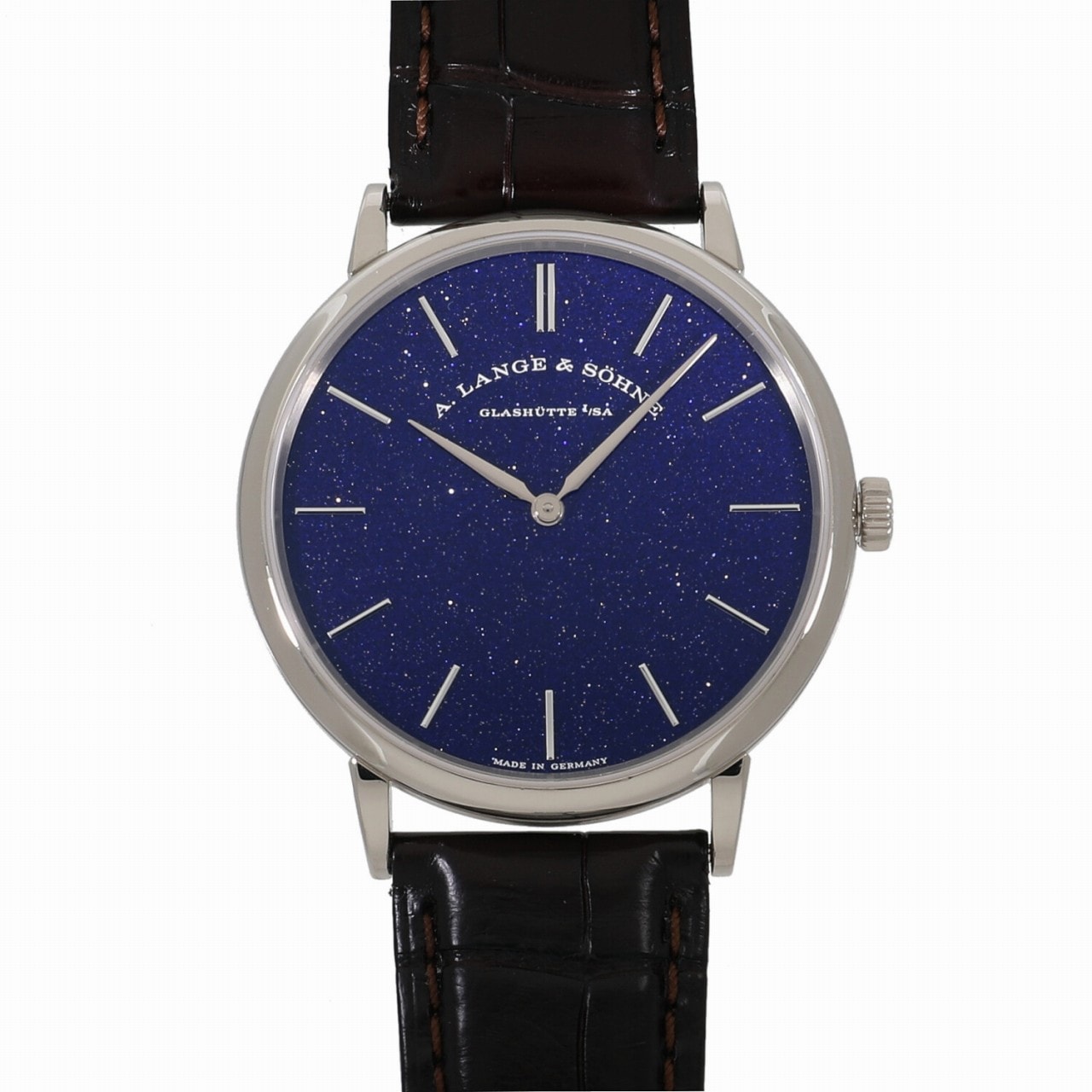 [中古]ランゲ&ゾーネ サクソニア フラッハ 205.086 / LS2053AX ブルー メンズ