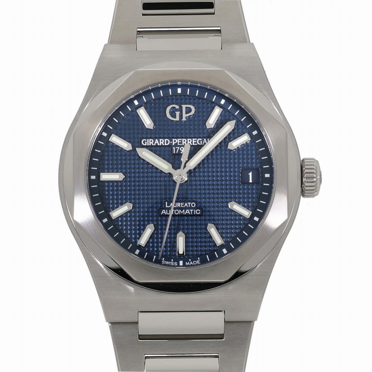 [未使用]ジラールペルゴ ロレアート 42MM 81010-11-431-11A ブルー メンズ