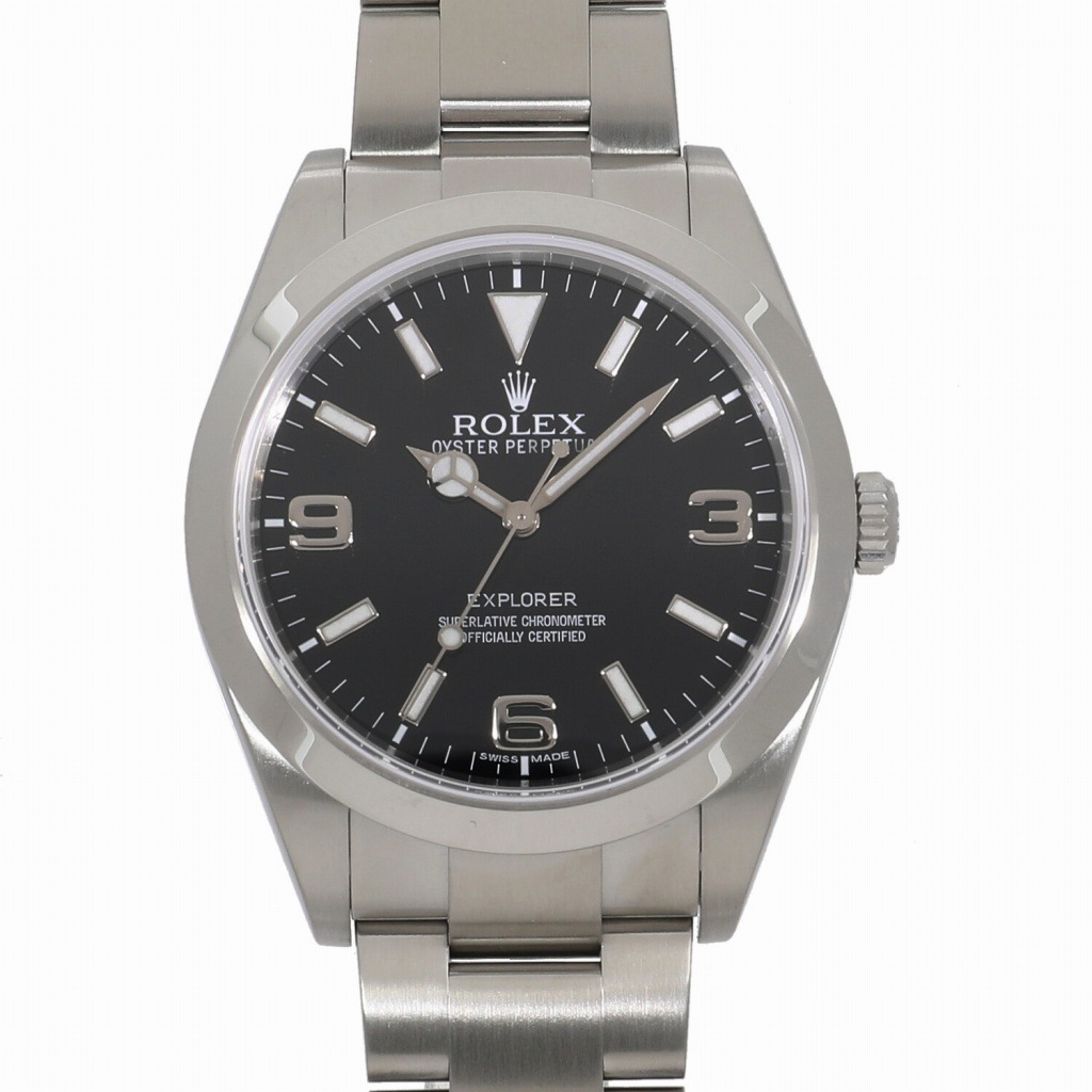 [中古]ロレックス エクスプローラー I 214270 G番 ブラック メンズ