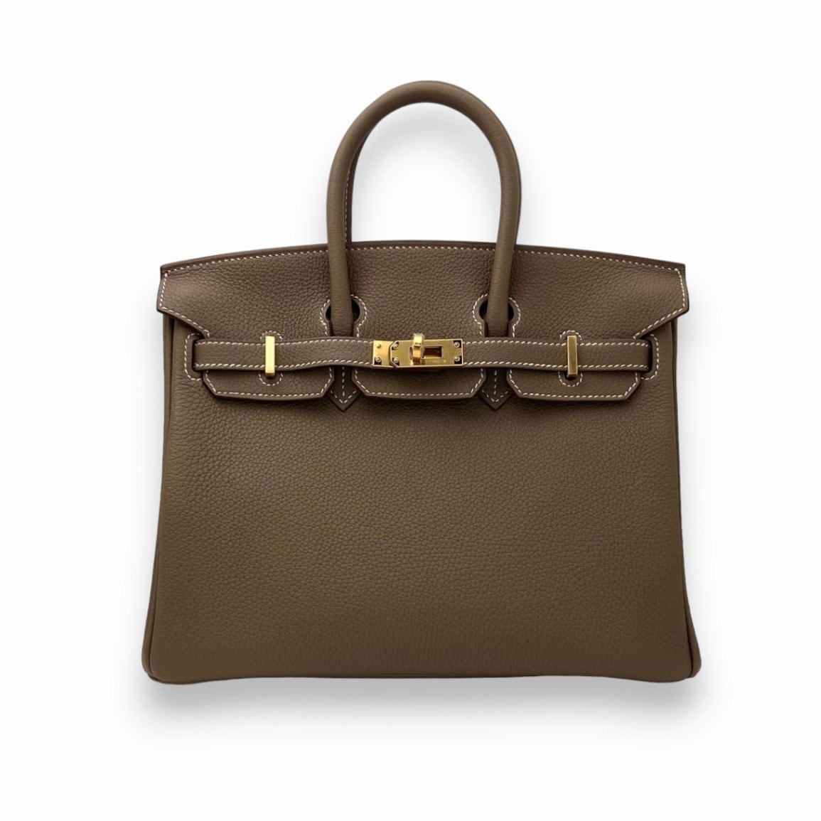 [新品]エルメス バーキン25 トゴ エトゥープ ゴールド金具