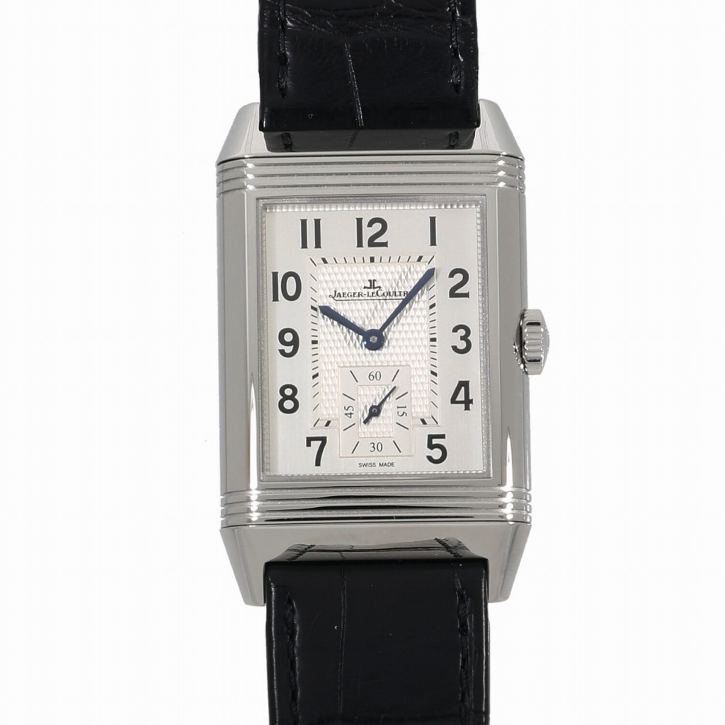 [中古]ジャガールクルト レベルソ クラシック ラージ デュオ スモールセコンド Q3848420 / 215.8.D4 シルバー / ブラック メンズ