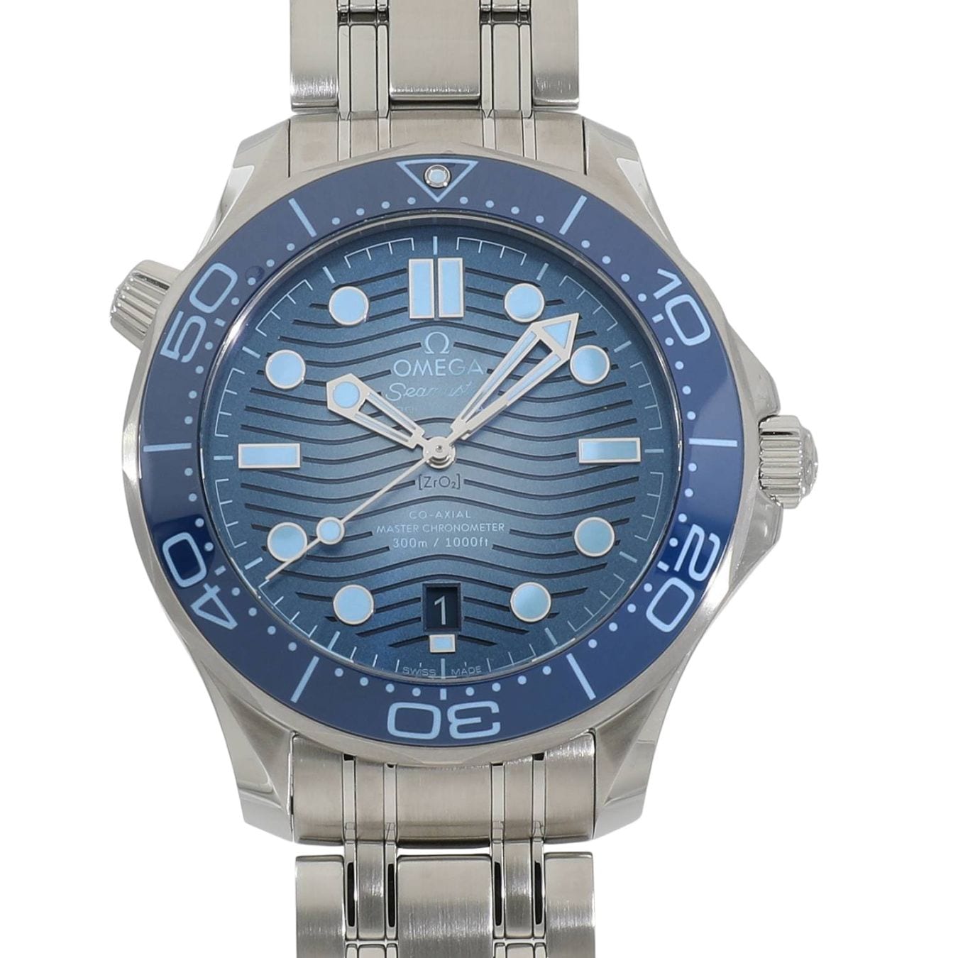 [新品]オメガ シーマスターダイバー300m コーアクシャル マスター クロノメーター 42mm サマーブルー 210.30.42.20.03.003 ブルー メンズ