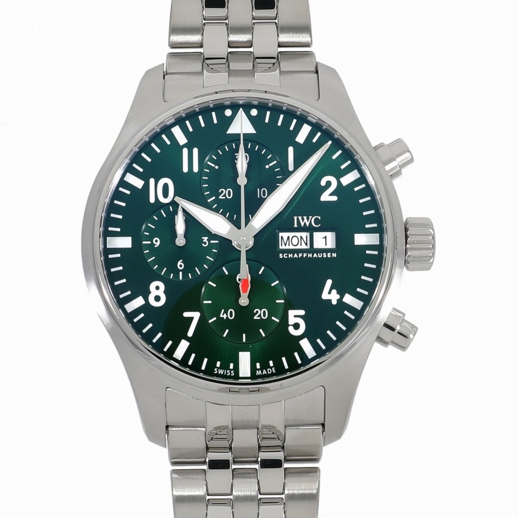 [中古]IWC パイロット ウォッチ クロノグラフ IW378006 グリーン メンズ
