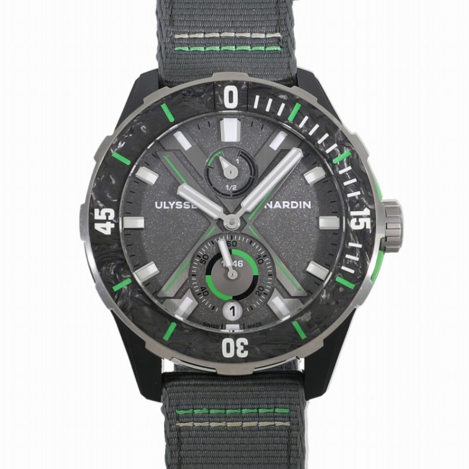 [中古]ユリスナルダン ダイバーX ジ オーシャンレース 世界限定200本 1183-170LE-1A-TOR/0A アンスラサイト メンズ