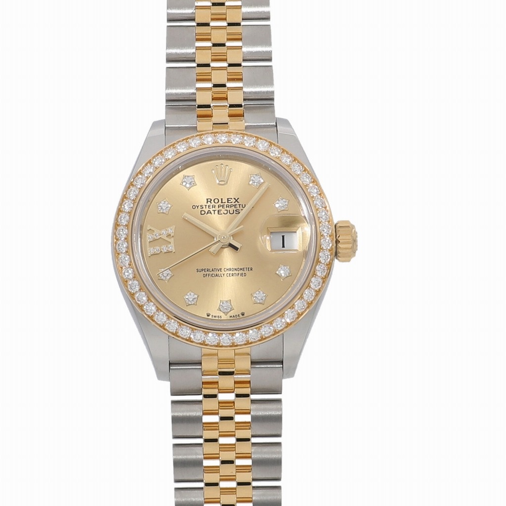 [未使用]ロレックス レディ デイトジャスト 28 279383RBR ランダム シャンパン×9Pスター/IXダイヤ レディース