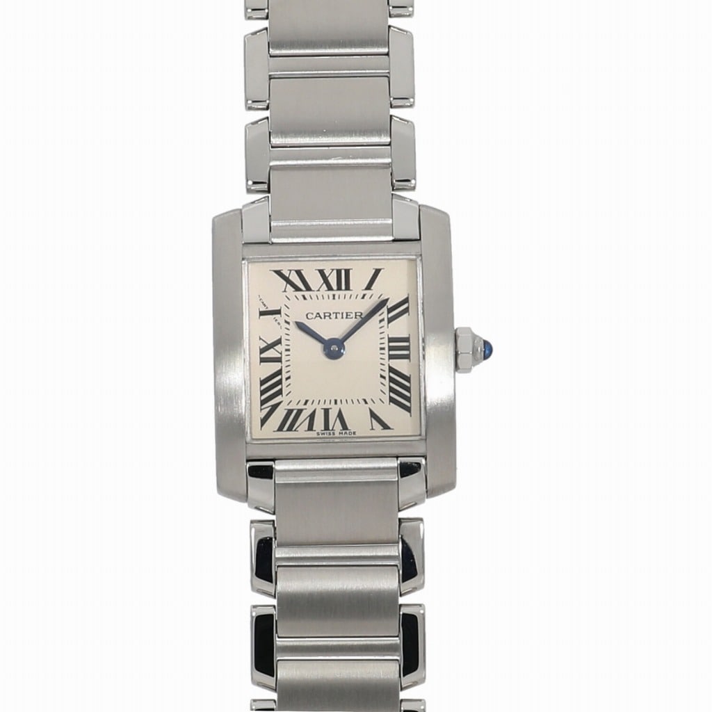 [中古]カルティエ タンクフランセーズ SＭ W51008Q3 アイボリー レディース