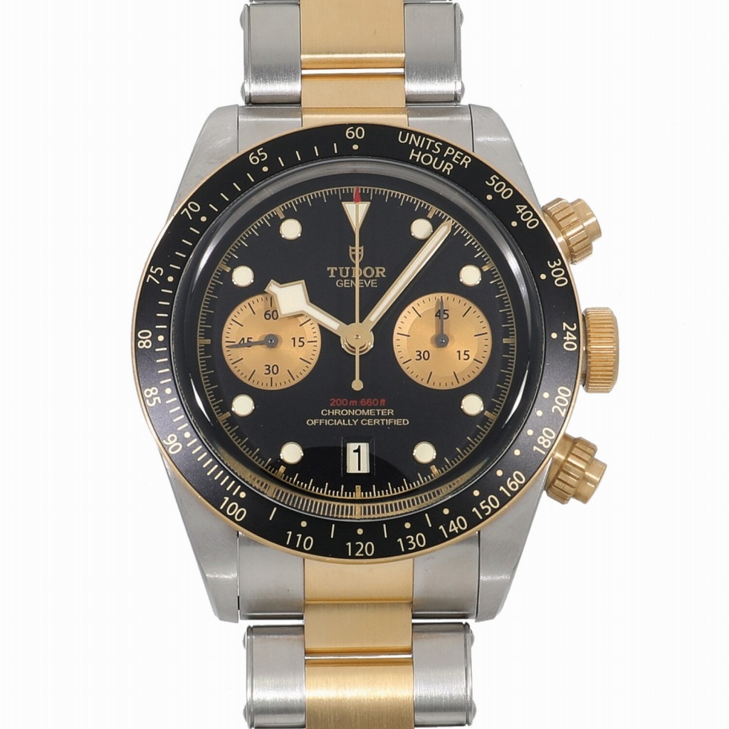 [中古]チューダー ブラックベイ クロノグラフ S&G M79363N-0001 ブラック×ゴールド メンズ