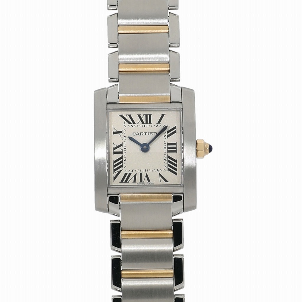[中古]カルティエ タンクフランセーズSM W51007Q4 アイボリー レディース