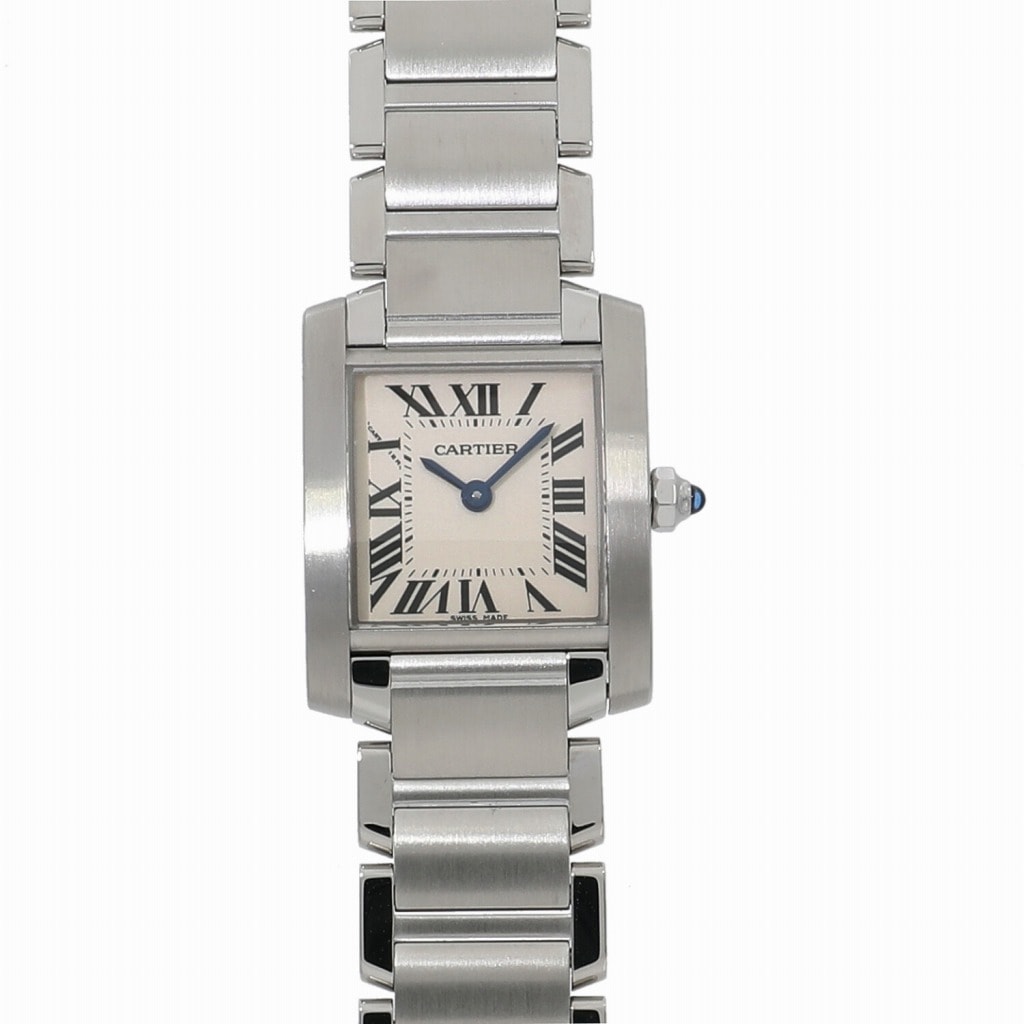 [中古]カルティエ タンクフランセーズ SＭ W51008Q3 アイボリー レディース