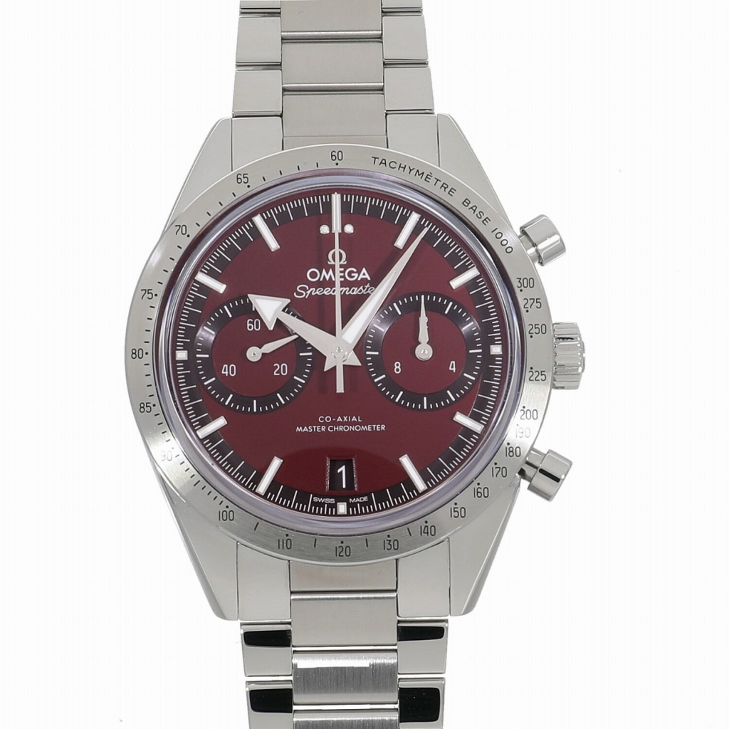 [中古]オメガ スピードマスター '57 コーアクシャル マスタークロノメーター クロノグラフ 40.5mm 	332.10.41.51.11.001 レッド メンズ