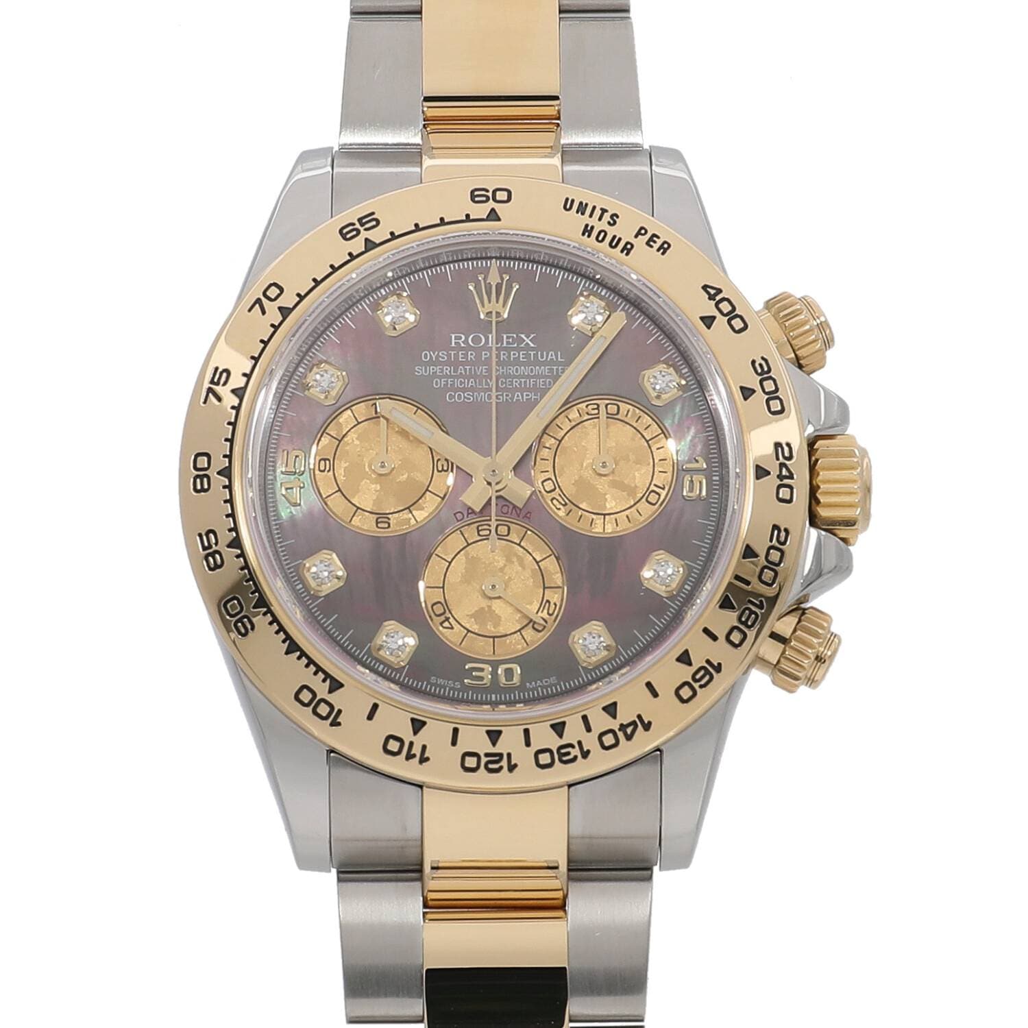 [中古]ロレックス コスモグラフ デイトナ 116503NG ランダム ブラックシェル×ゴールドクリスタル×8Pダイヤ メンズ