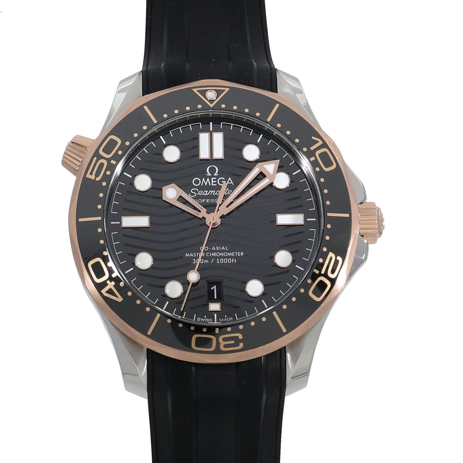 [中古]オメガ シーマスターダイバー300m マスターコーアクシャル クロノメーター 42mm 210.22.42.20.01.002 ブラック メンズ