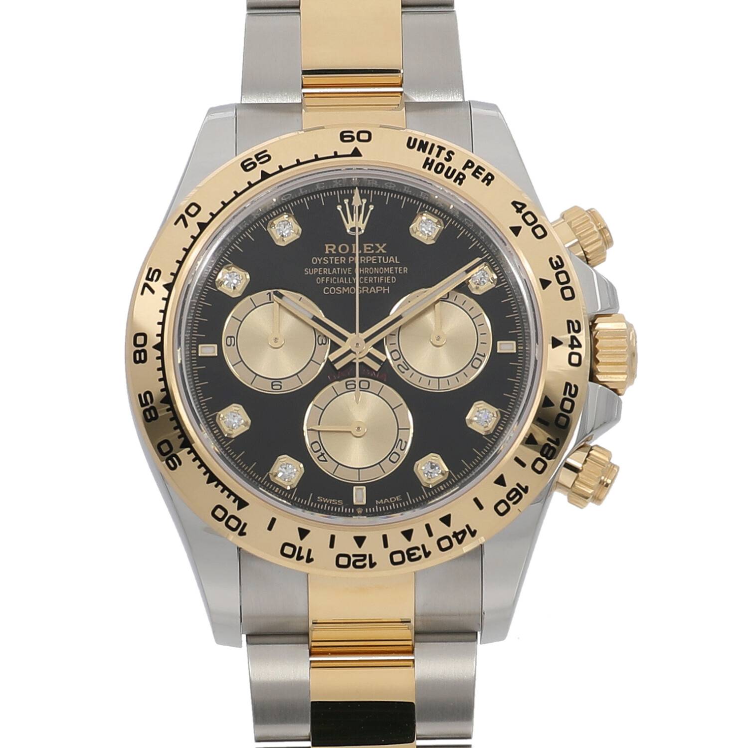 [未使用]ロレックス コスモグラフ デイトナ 126503G ランダム ブライトブラック×ゴールデン×8Pダイヤ メンズ