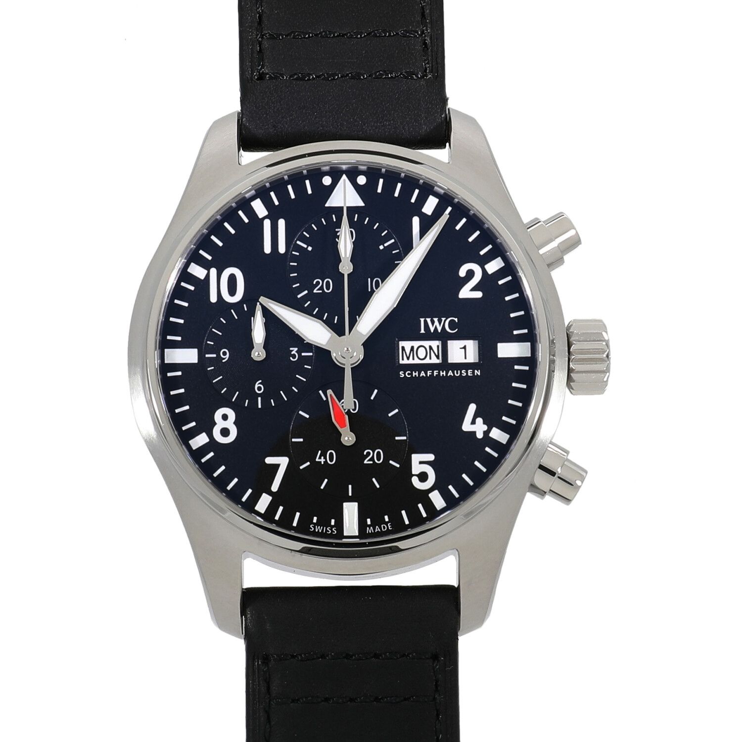[新品]IWC パイロットウォッチ クロノグラフ 41 IW388111 ブラック メンズ